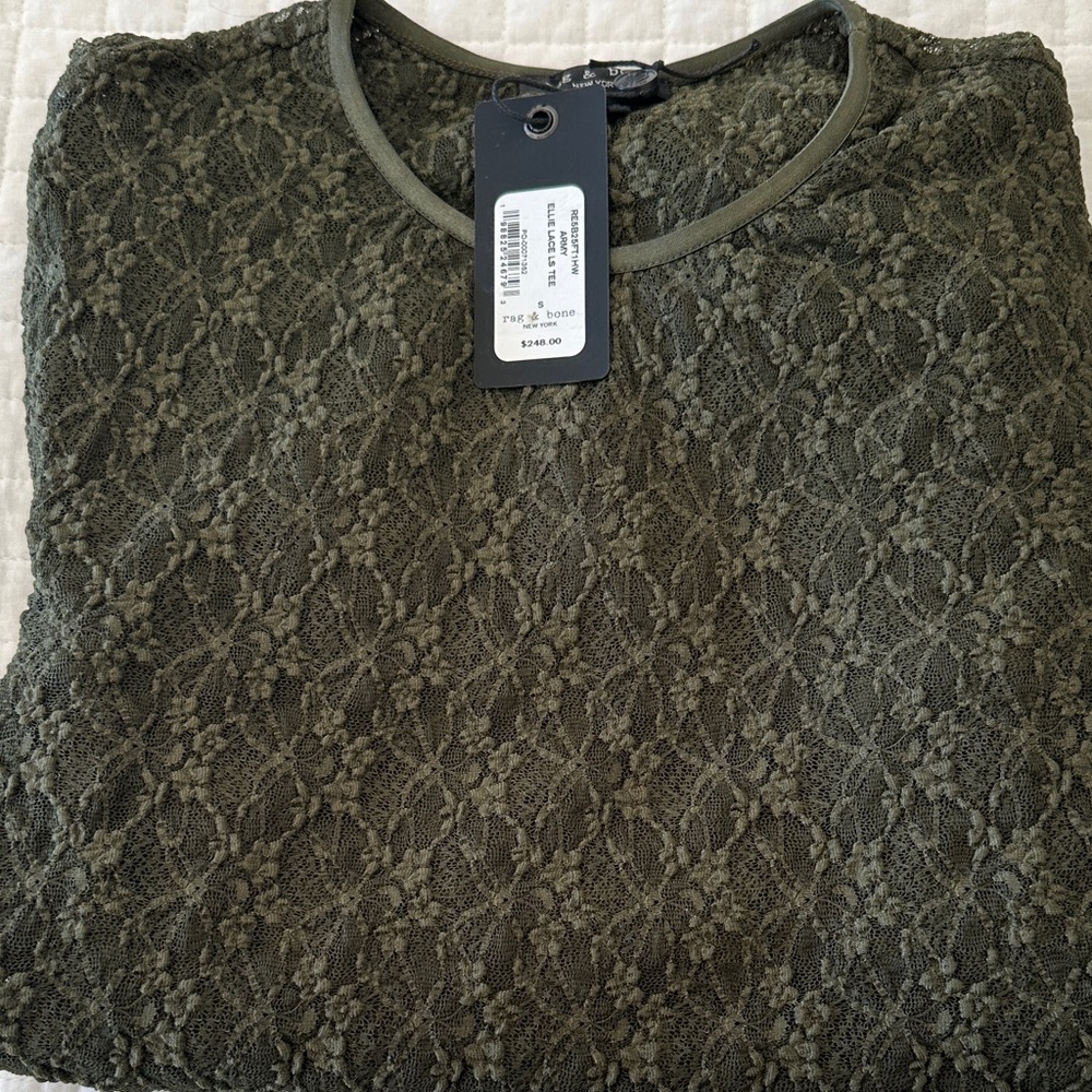 Ellie Green Lace Long Sleeve Top by Rag & Bone - Picture 3 of 5